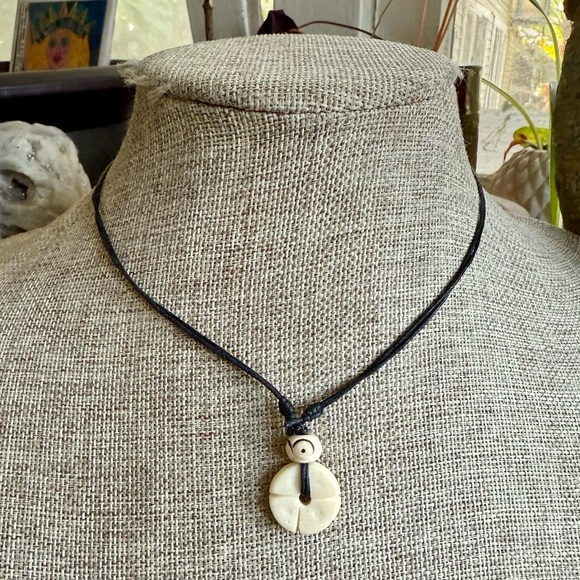 Handmade Jewelry - Handmade grunge bone bead necklace